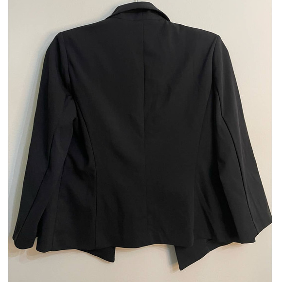 Anne Klein Black Suit Jacket size S Open Front Blazer Shawl Collar - Picture 2 of 10